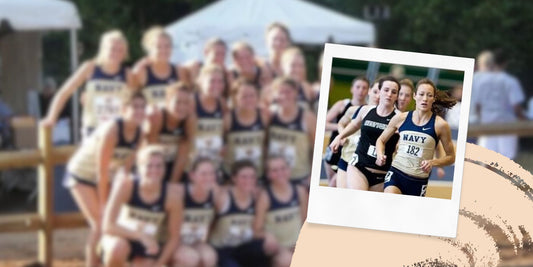 Images of Jess Olver running for the Naval Academy - Levelle Nutrition