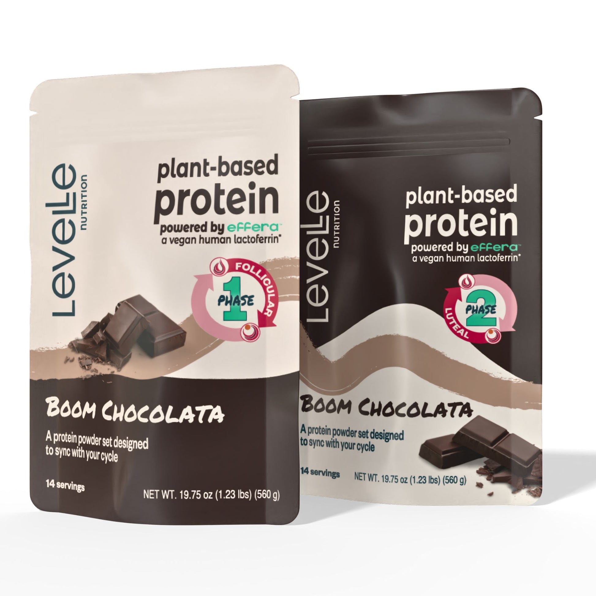 two protein powder flexible pouches